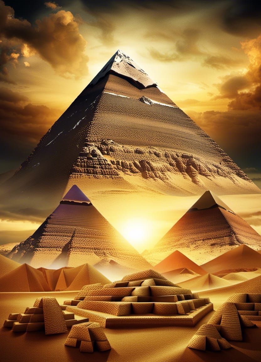The  Egepttion time mysterious pyramid creative view
