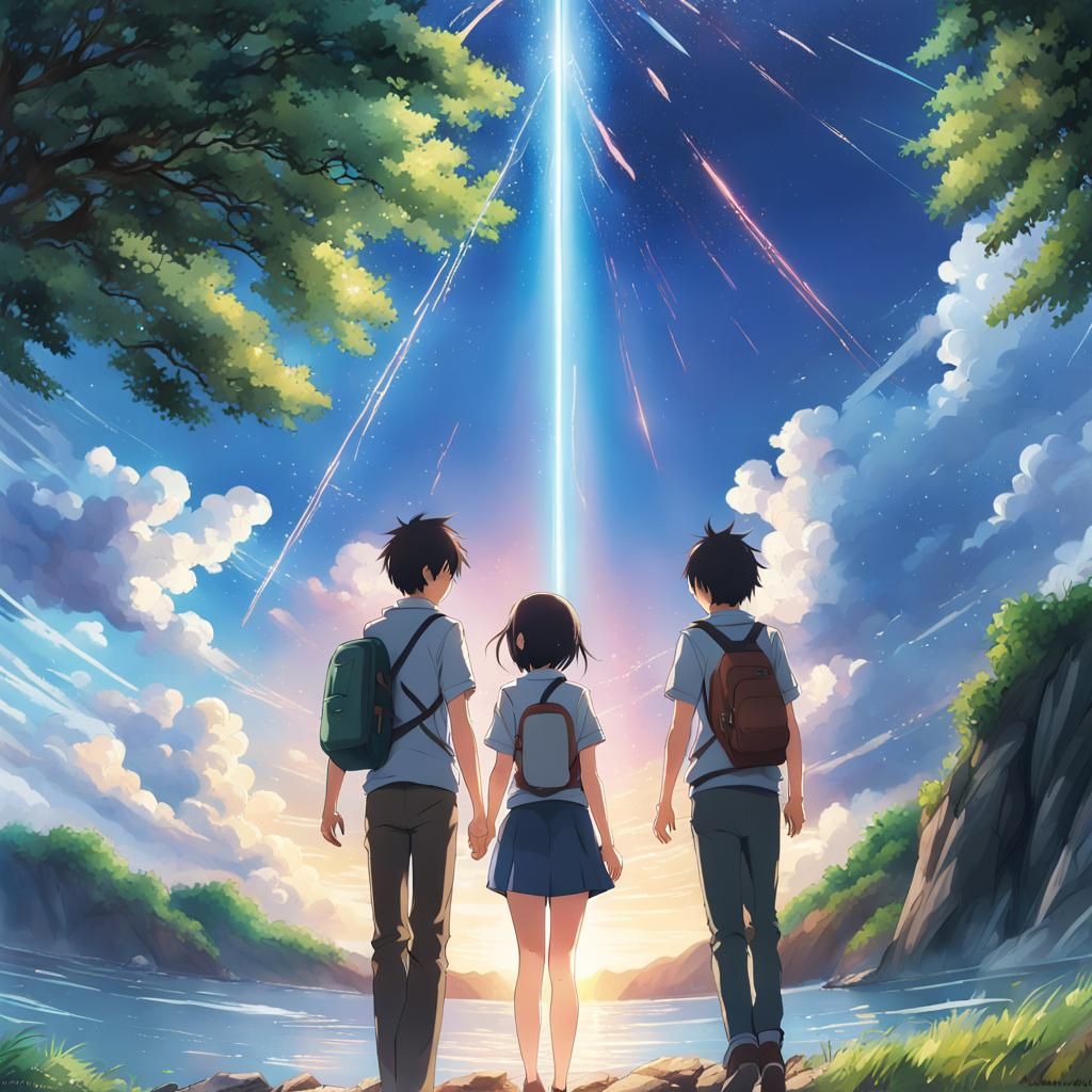 Your name (Kimi no Nawa) Taki Tachibana (boy) and Mitsuha Miyamizu ...