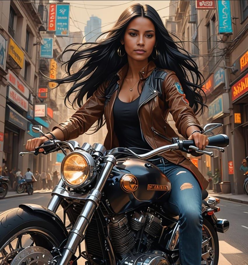 My Rosa riding a bike