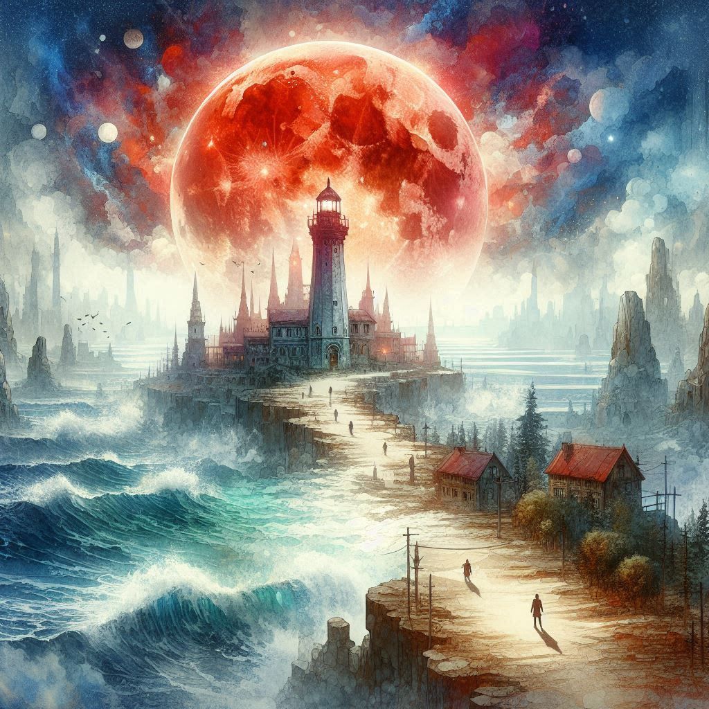 double exposure beautiful fantasy DALL-E 3 portrait landscap...