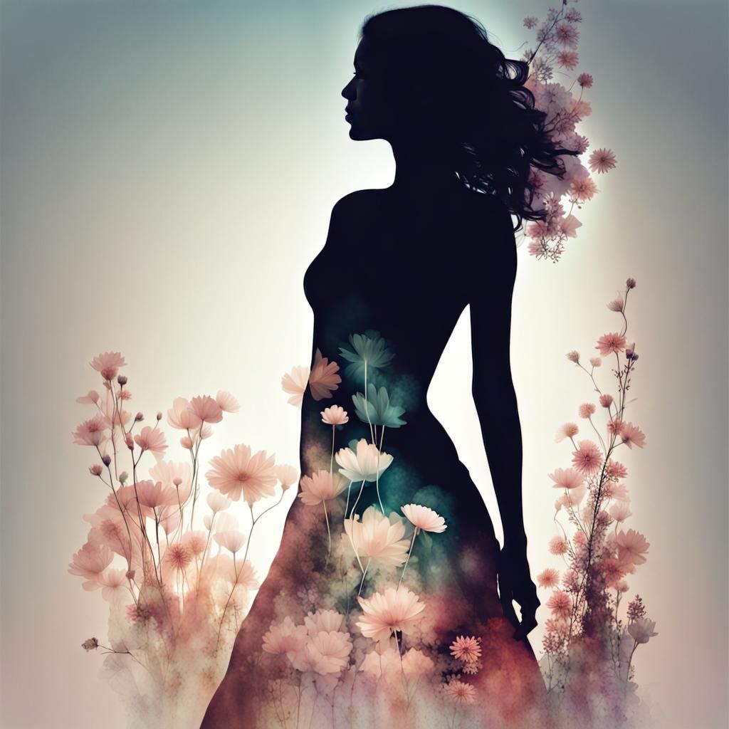 Flowered silhouette