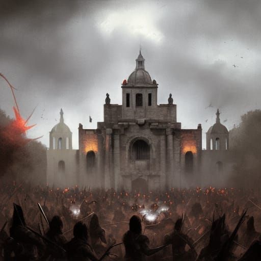Moon battle of the alamo texas