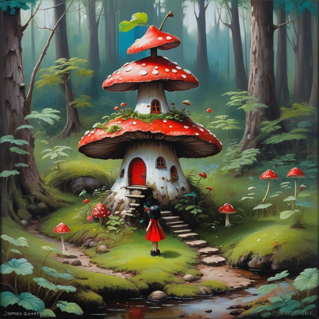 Cherry mushroom character