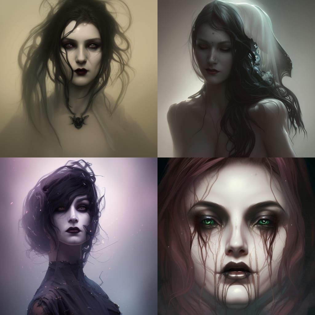 gothic ghost woman - AI Generated Artwork - NightCafe Creator