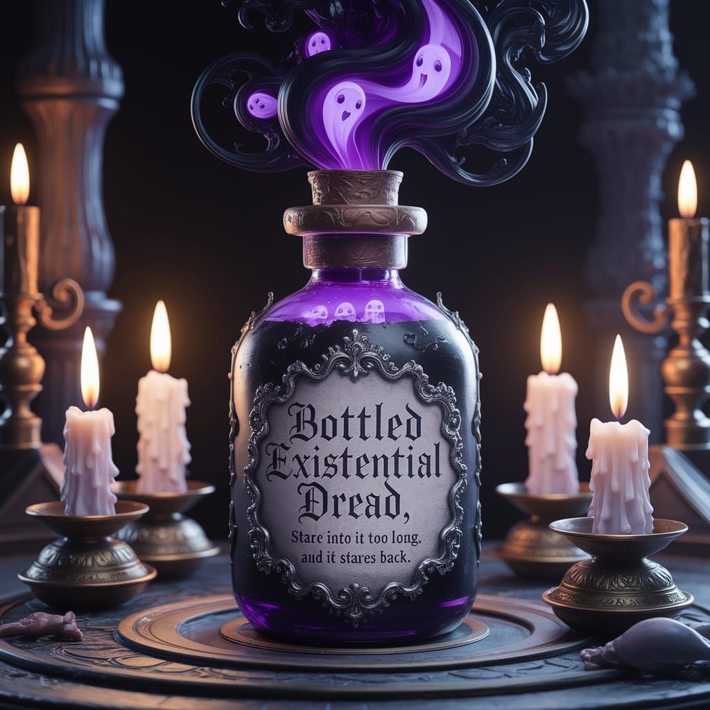 "Bottled Existential Dread"  by @Tveiten Nordre