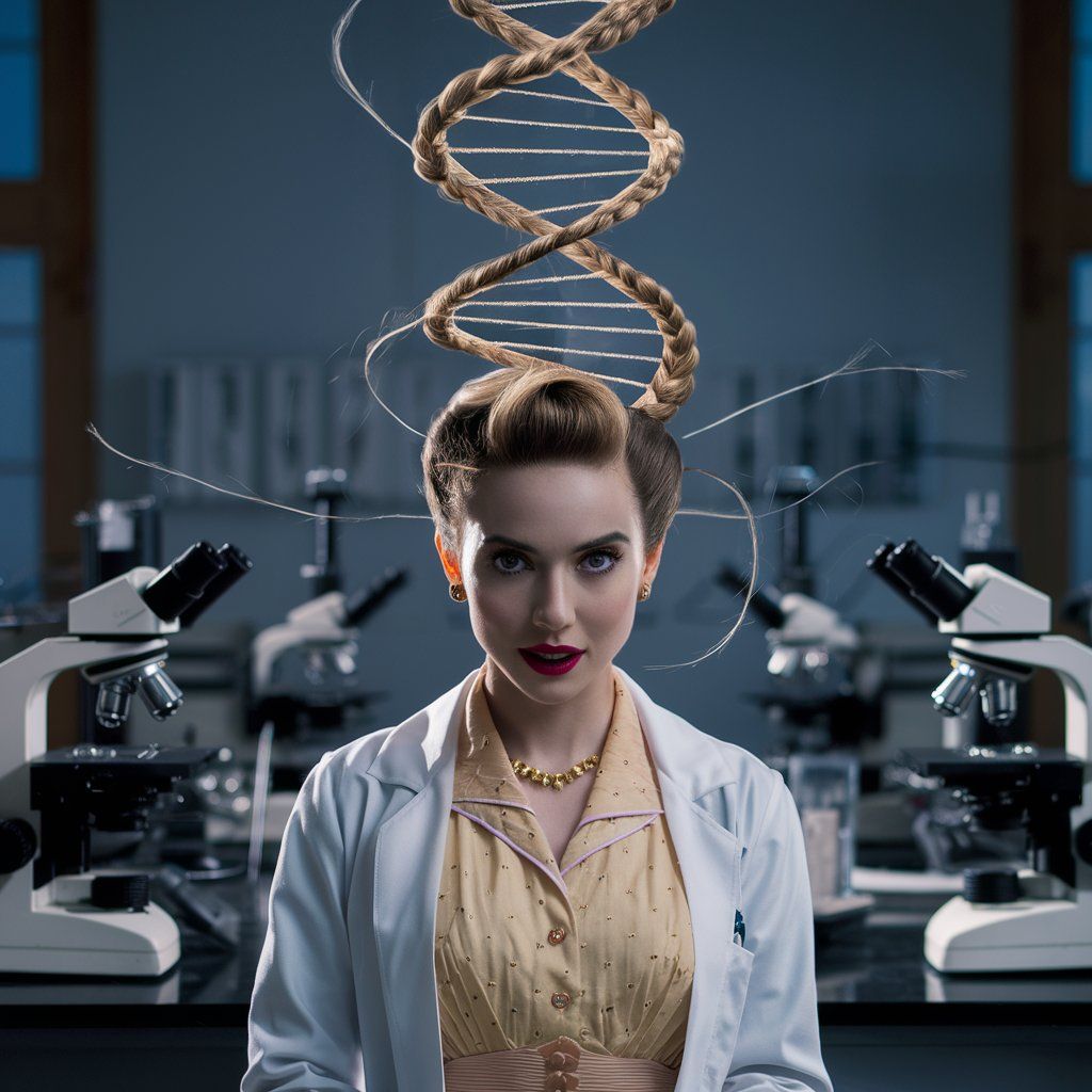 Hairstyle of Dr. Rosalind Franklin, who helped discover the ...