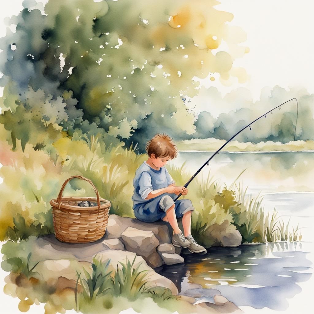 A Lonely Boy on the Riverbank