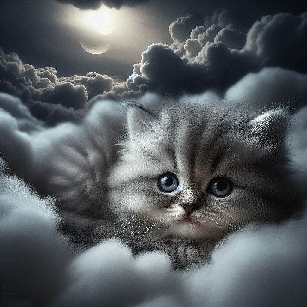 Poofy Cloud Kitten