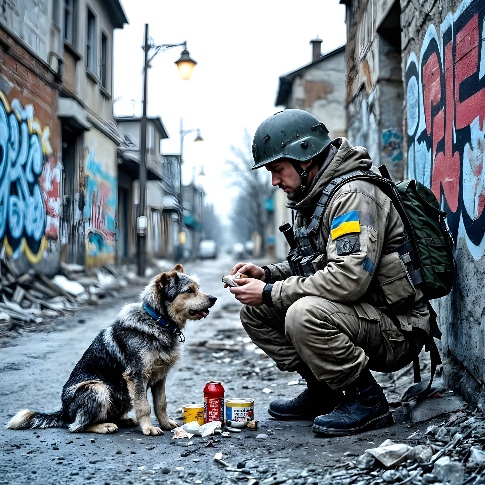 stray dog  by @tohelpukraine