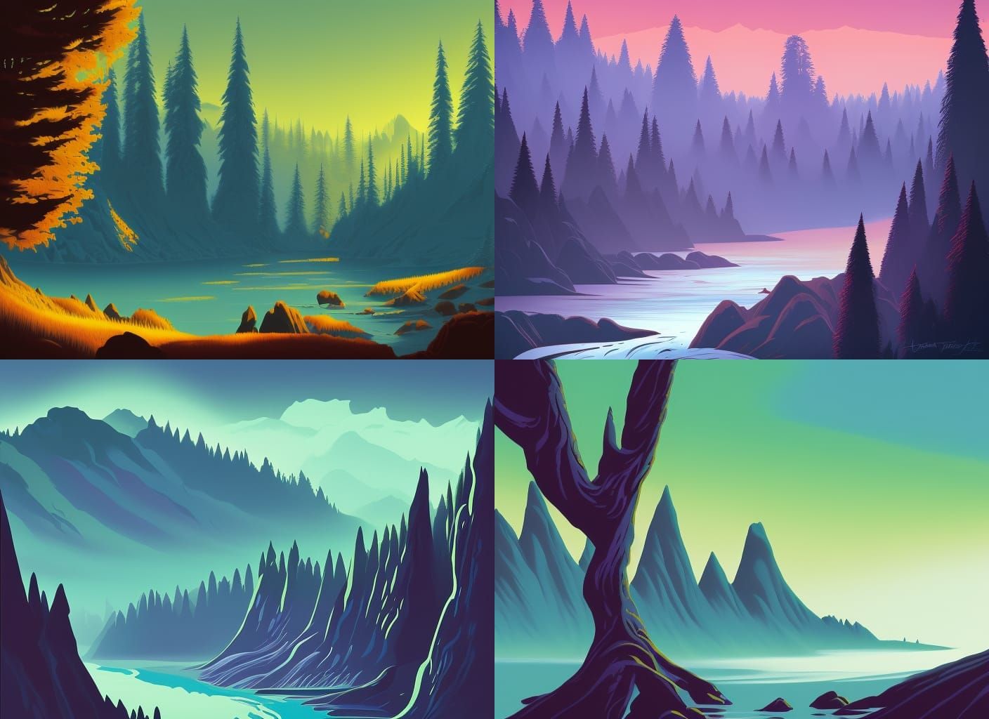 Pacific Northwest landscape - AI Generated Artwork - NightCafe Creator