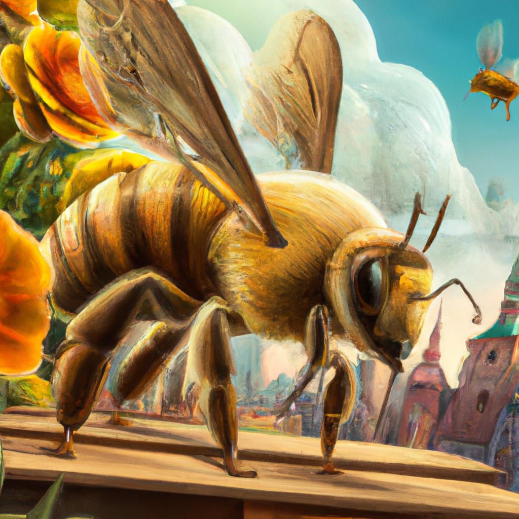 Giant Honey Bee? - AI Generated Artwork - NightCafe Creator