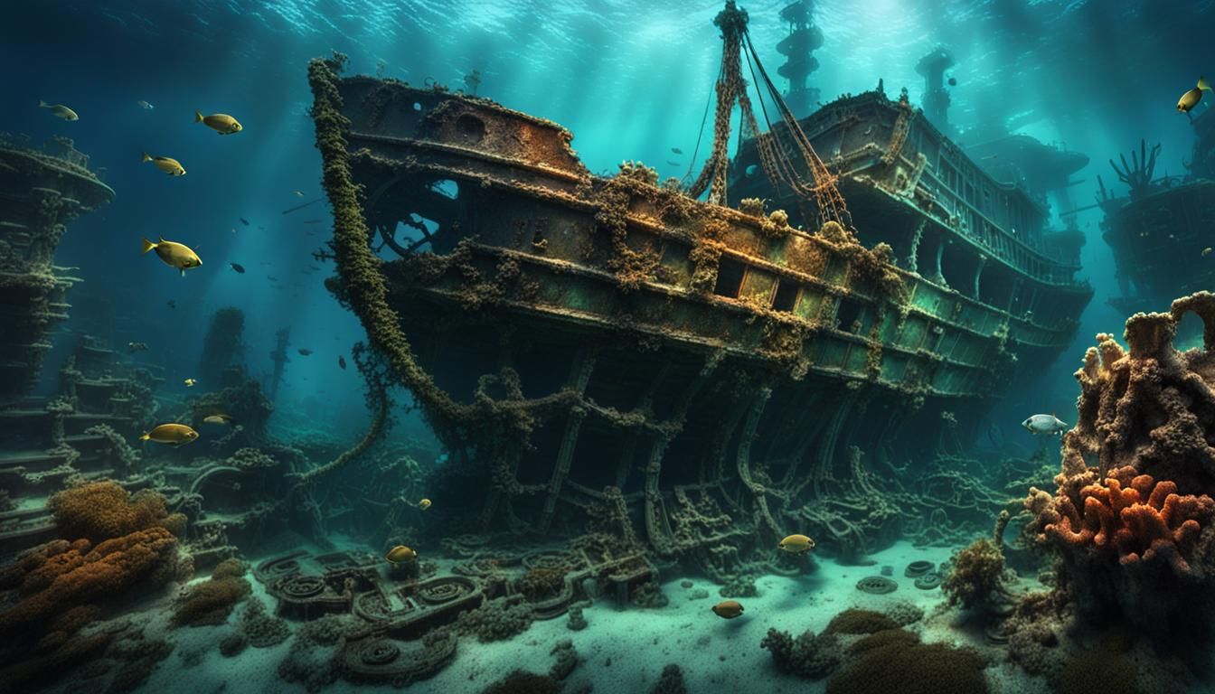 eerie shot of a shipwreck  by @Kira-Mari