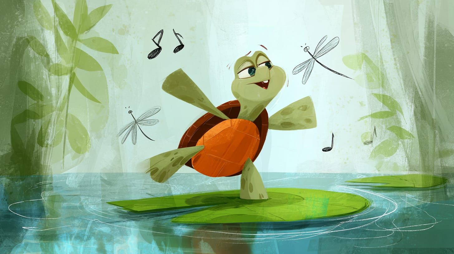 Turtle's Joyful Pond Serenade