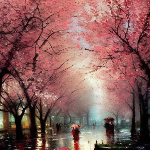 Cherry Blossoms in Spring  by @Raveighen Blackwing