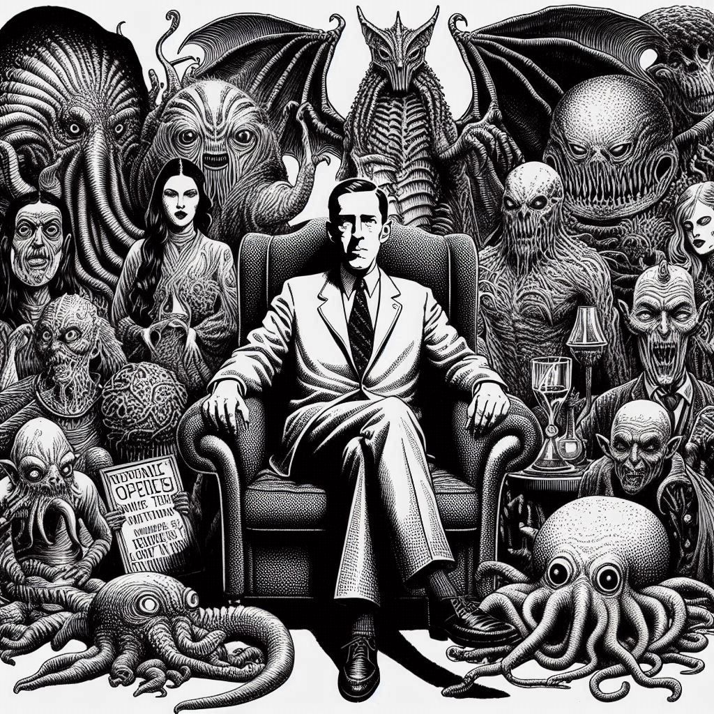 Tetra-tribute to HP Lovecraft, Enki Bilal, Philippe Druillet and Moebius