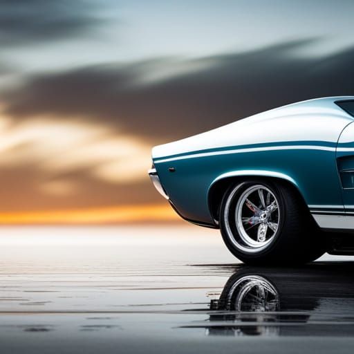 The back of a 70s Mustang