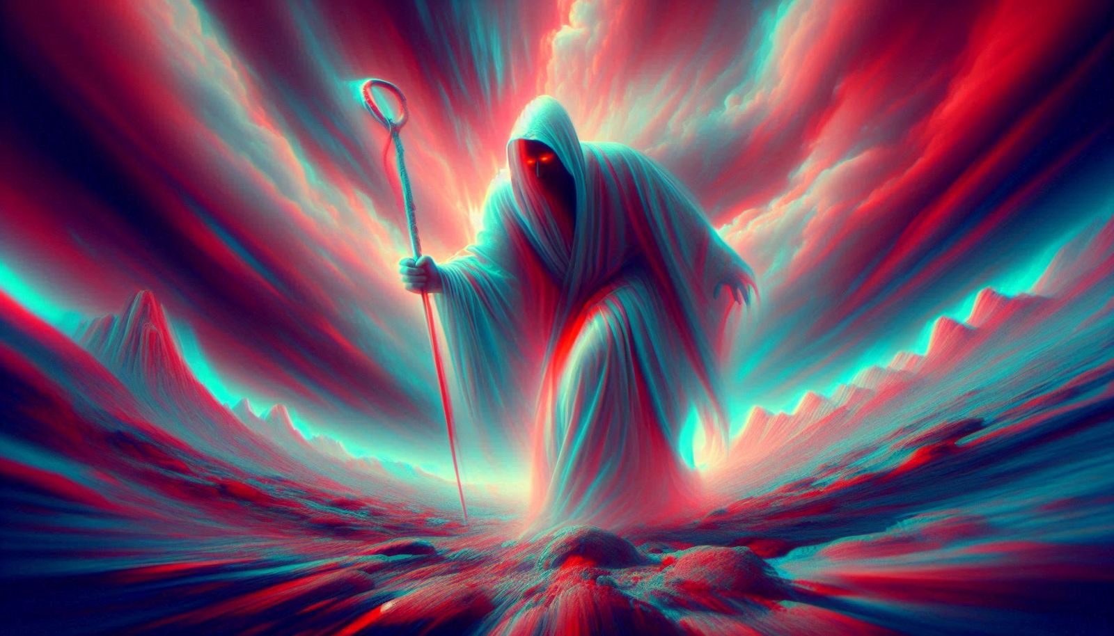 well he struck the earth with he staff