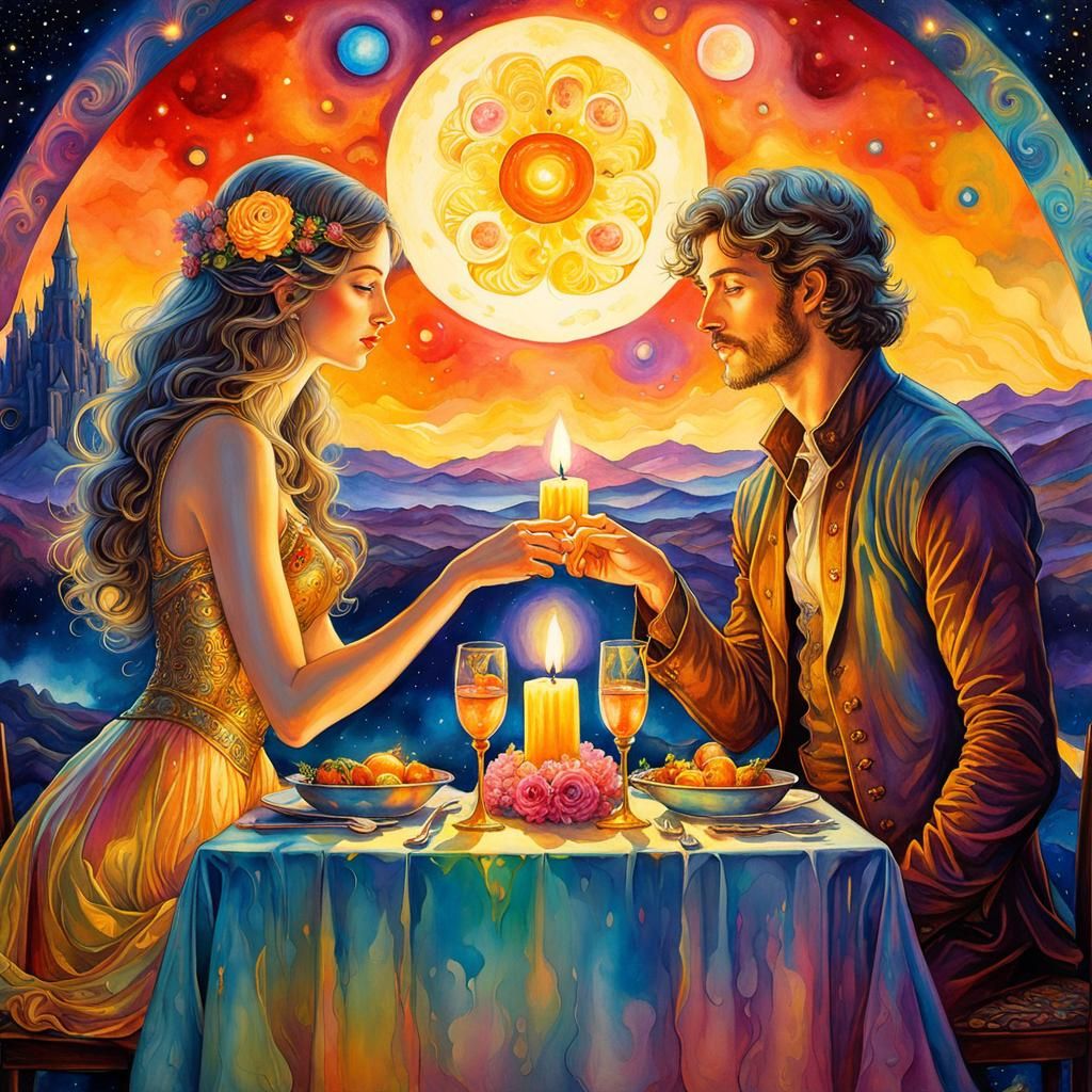 Cosmic Candlelit Dinner  by @Randomizer