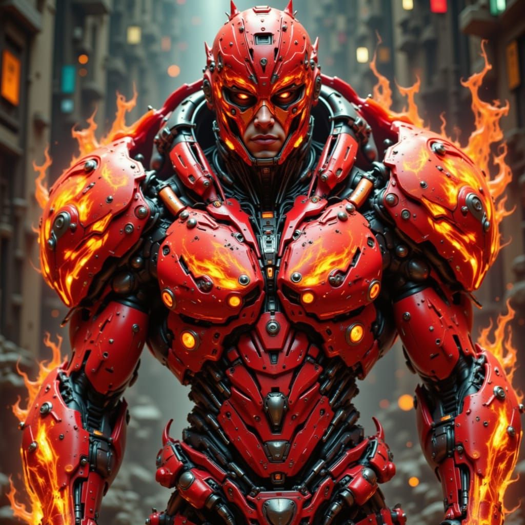 red Mecha Tech Armor