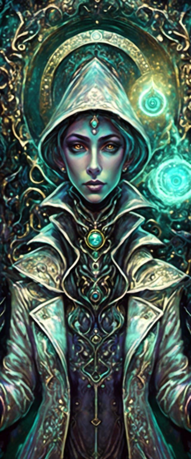 magical arcane :: ornate :: fantasy city; fantasy paranormal, symbolist, surreal digital painting <lora:DigiSoft by Chaonea:1.0> Character P...