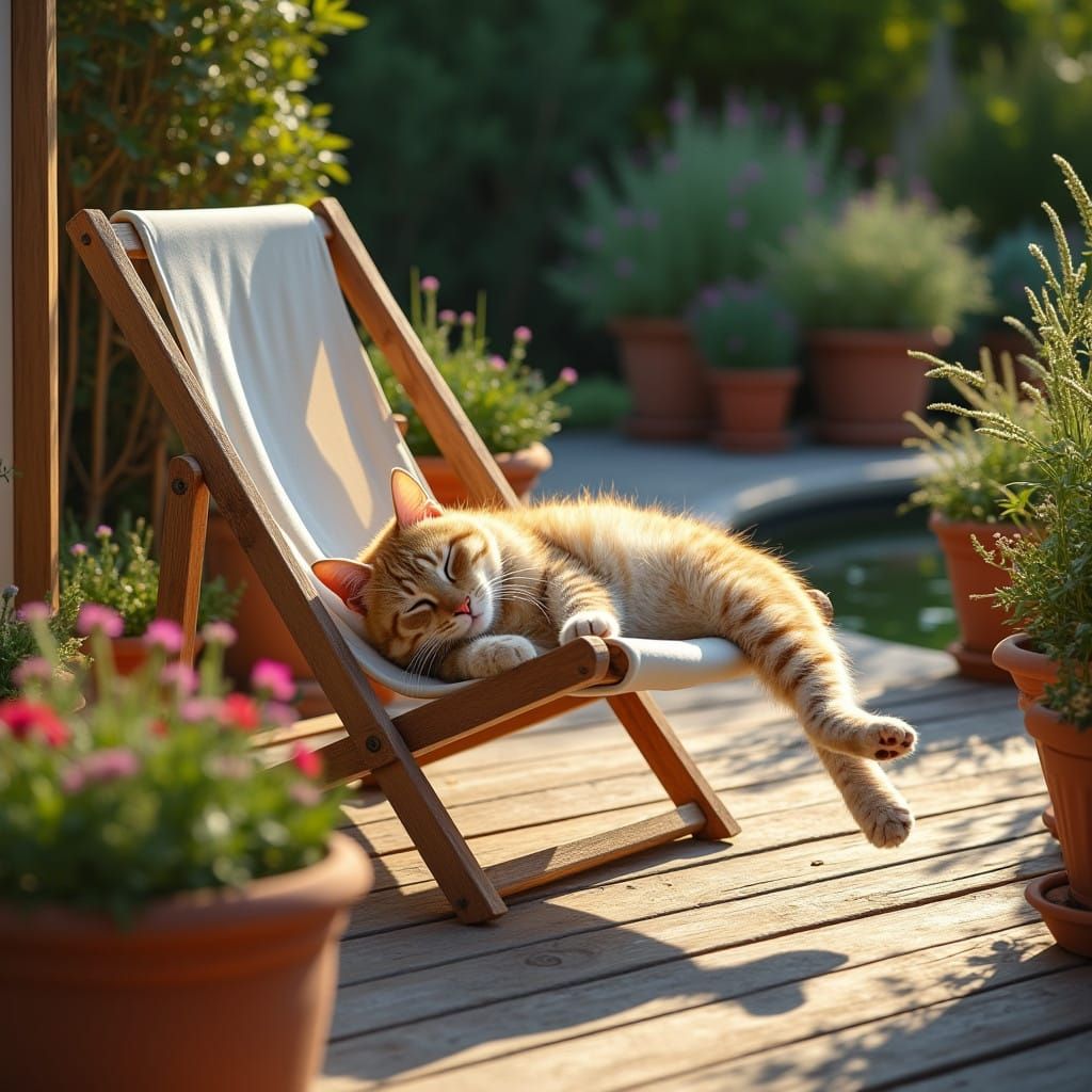 A sunny day - time for a comfortable nap  by @wq