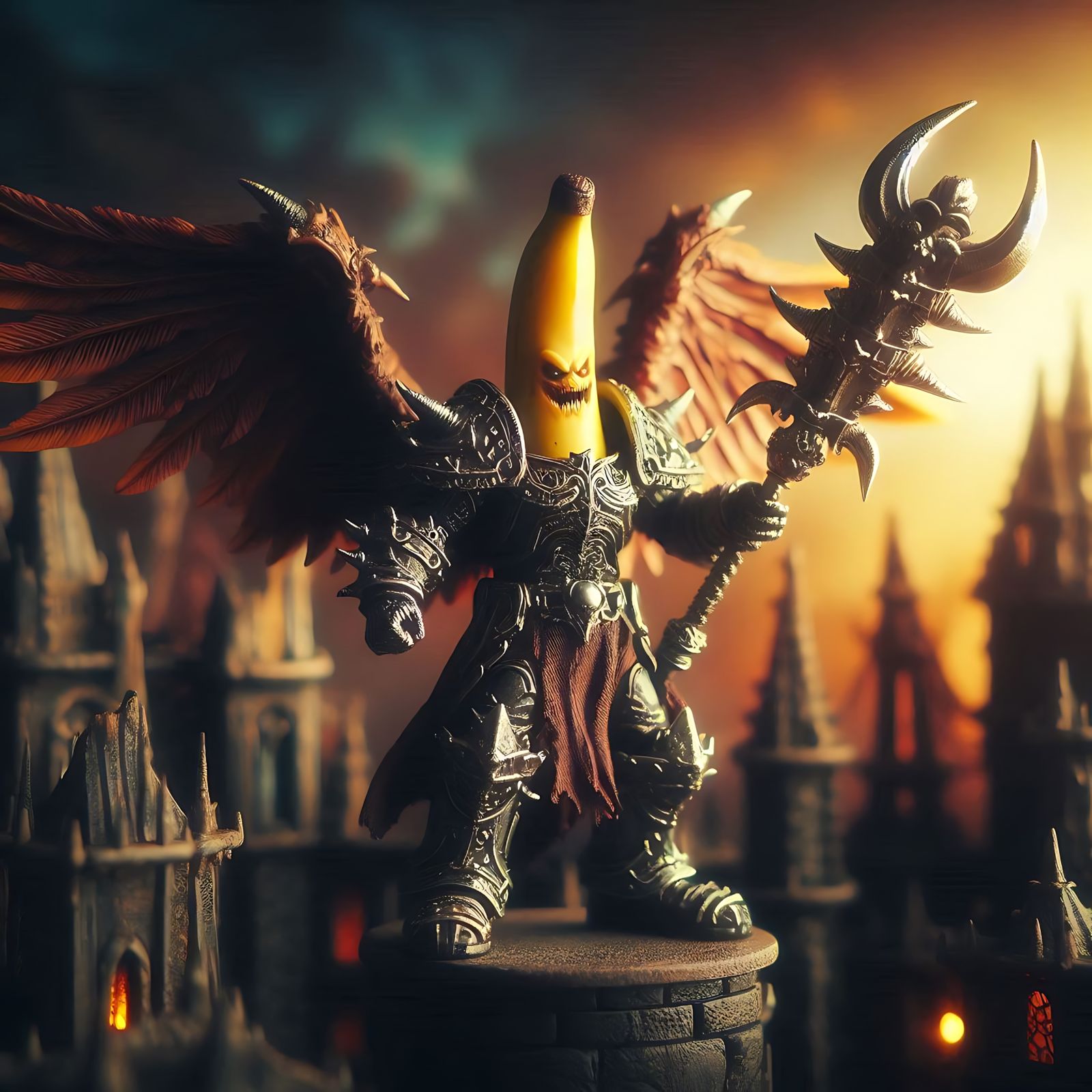 Demonic banana knight figure (Uploaded)