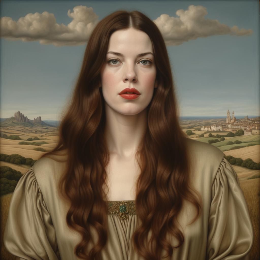 Liv Tyler, oil on canva