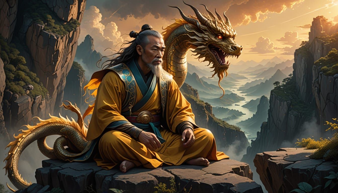 Taoist With Dragon   by @ScottM