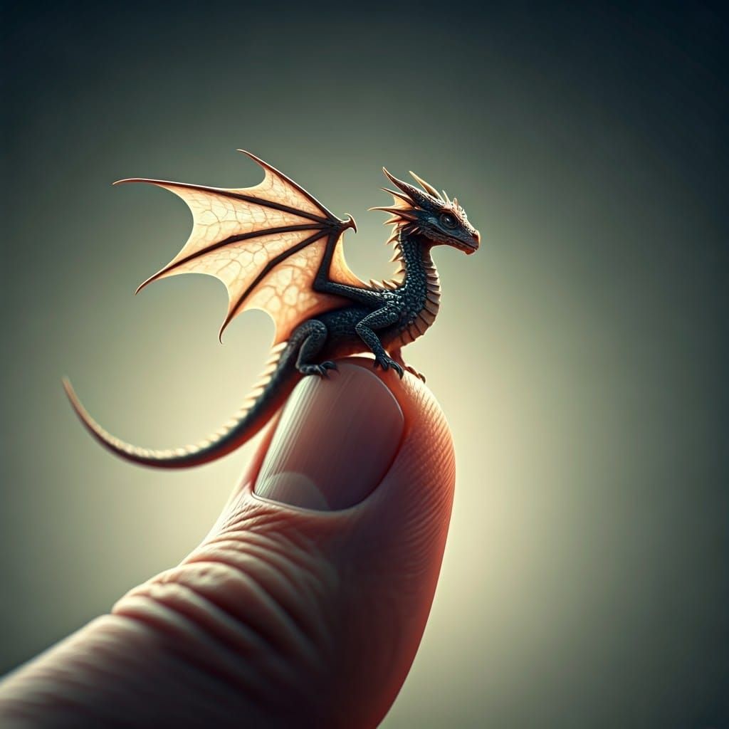 Just a wee dragon   by @GreenNails 