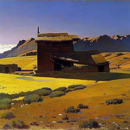Abandoned barn nearby Armenian cemetery 
By Vasily Polenov, ...