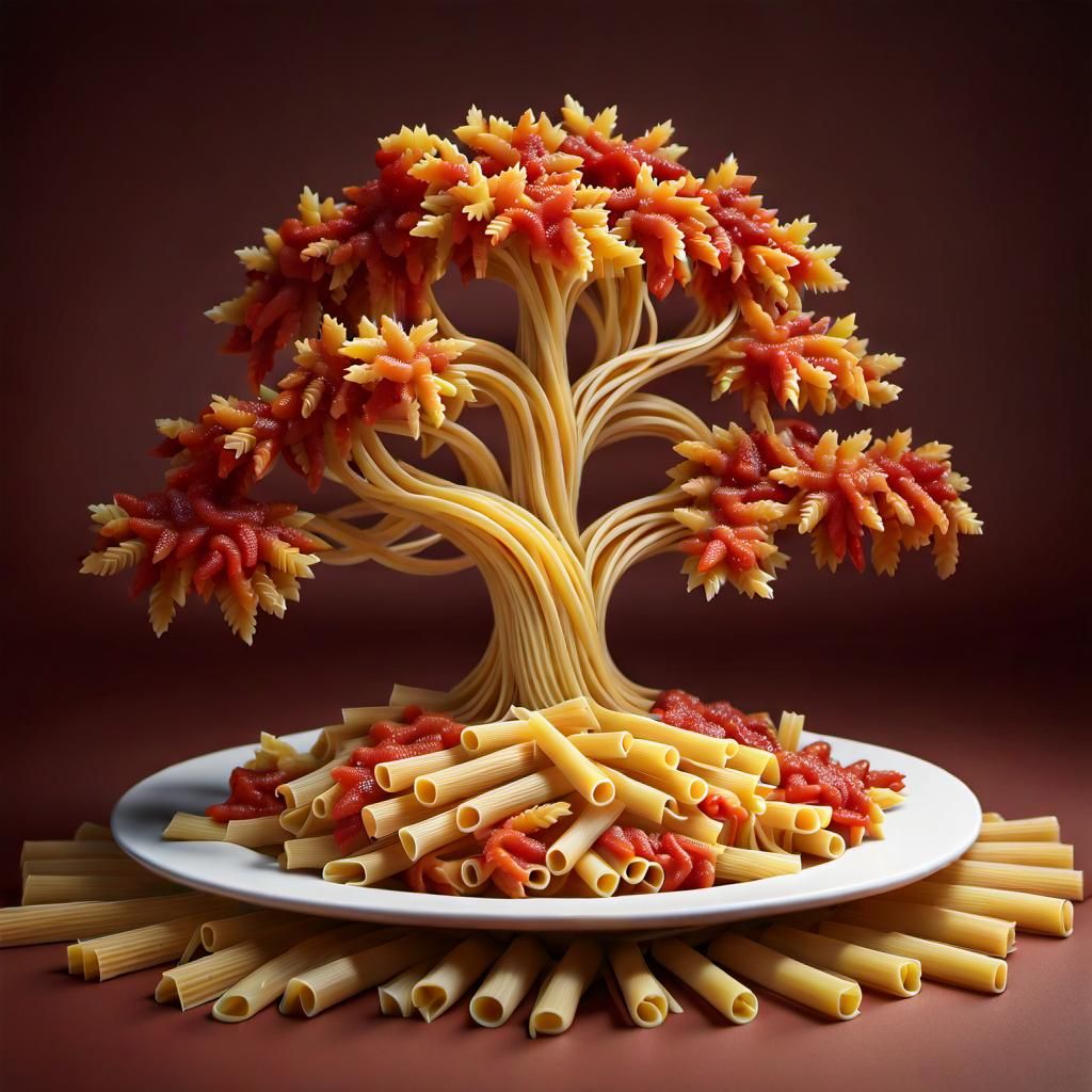 Pasta tree - AI Generated Artwork - NightCafe Creator