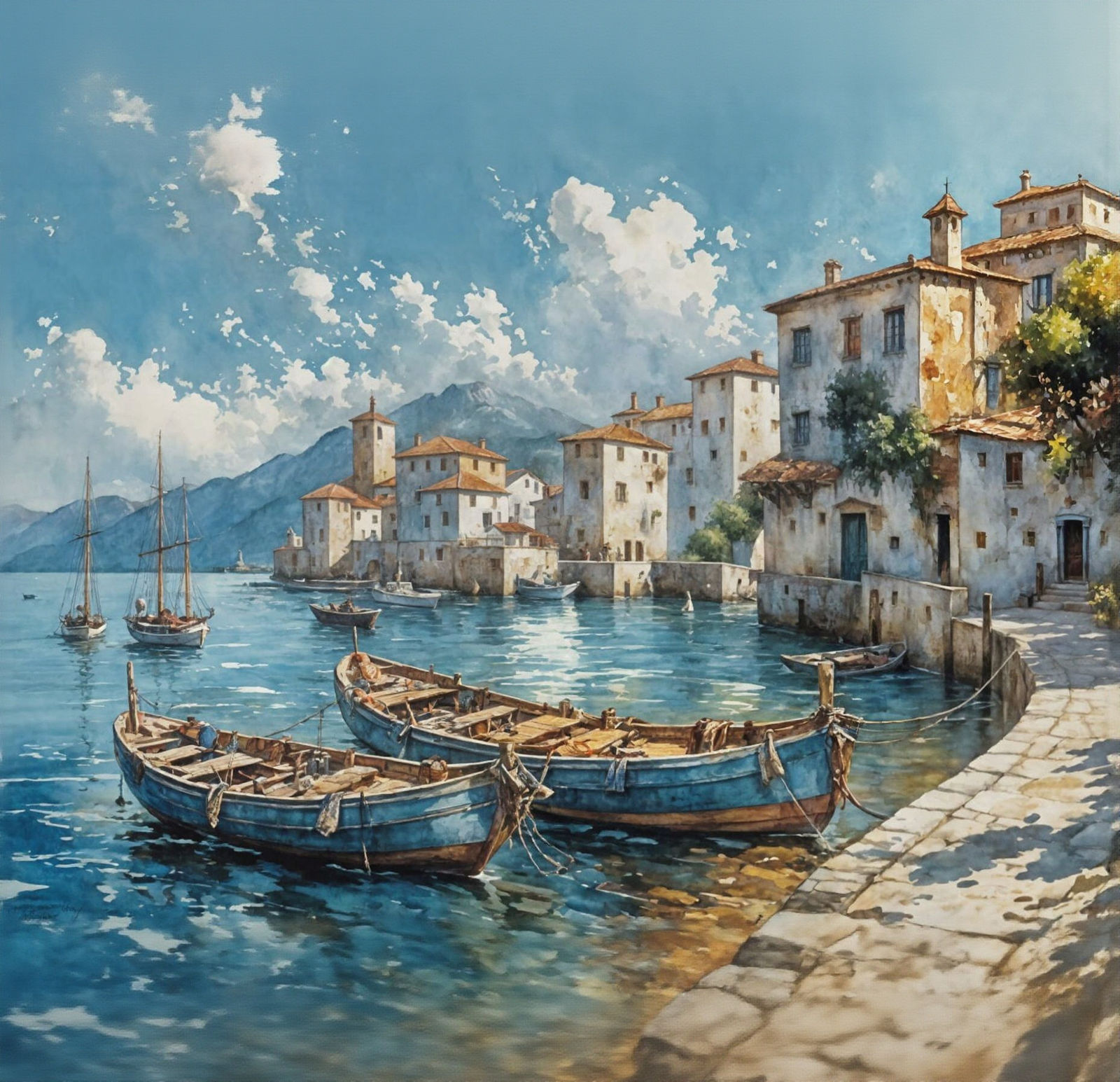 Same as the beautiful image. Panoramic shot, Bright and glossy wet brush style. Detailed. Style by Charles ...  by @FluffWuff