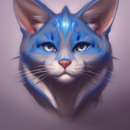 Blue Cat - AI Generated Artwork - NightCafe Creator