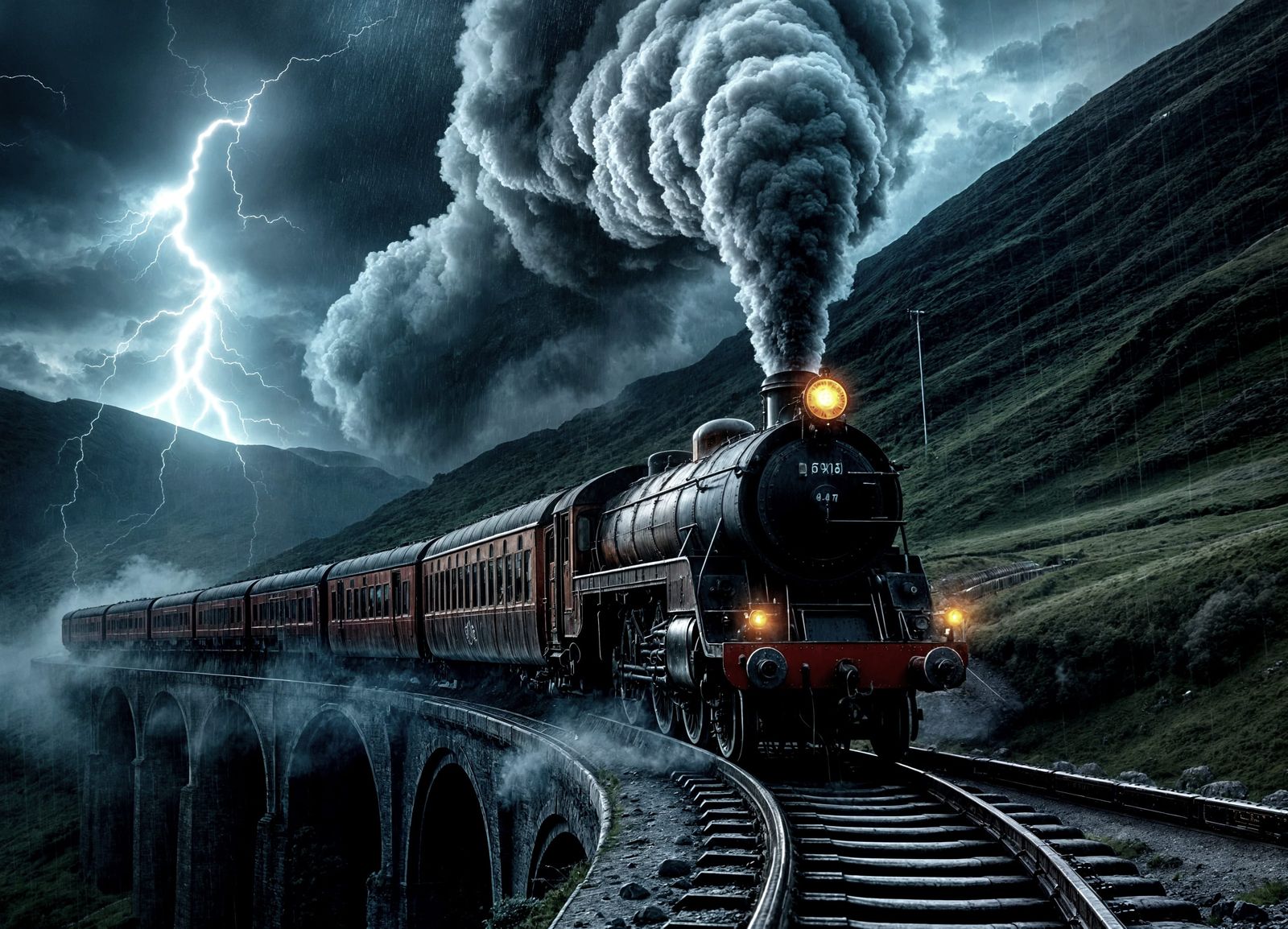 Steaming through the night  by @Fitz