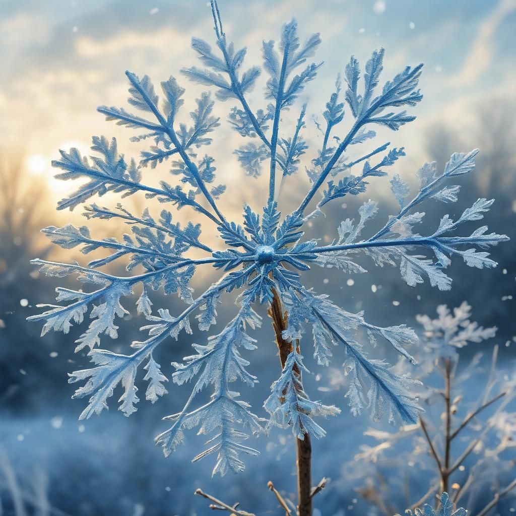 Snowflakes on a Winterday 