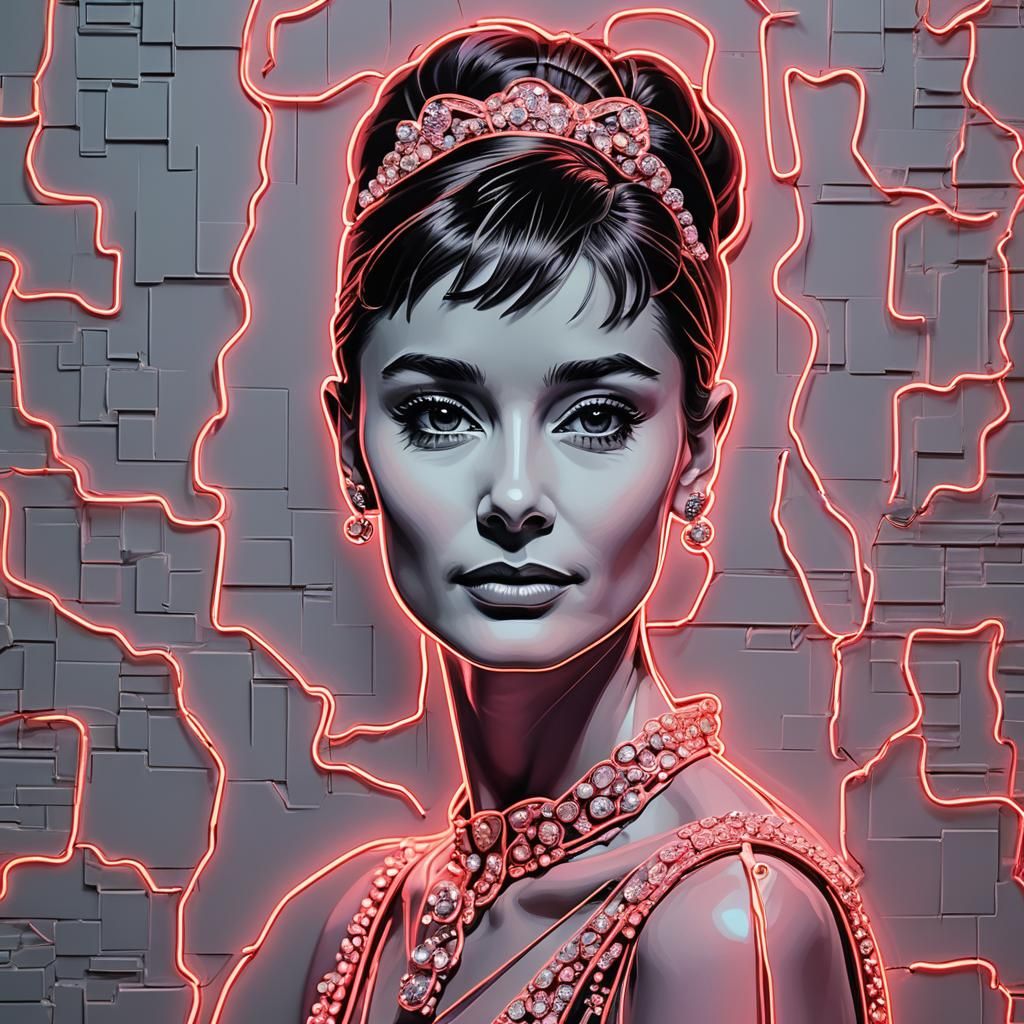 The Neon Wall.  by @Omimimo