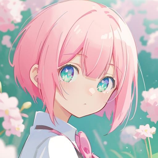 Anime Girl in Pastel Hues, Inspired by Makoto Shinkai