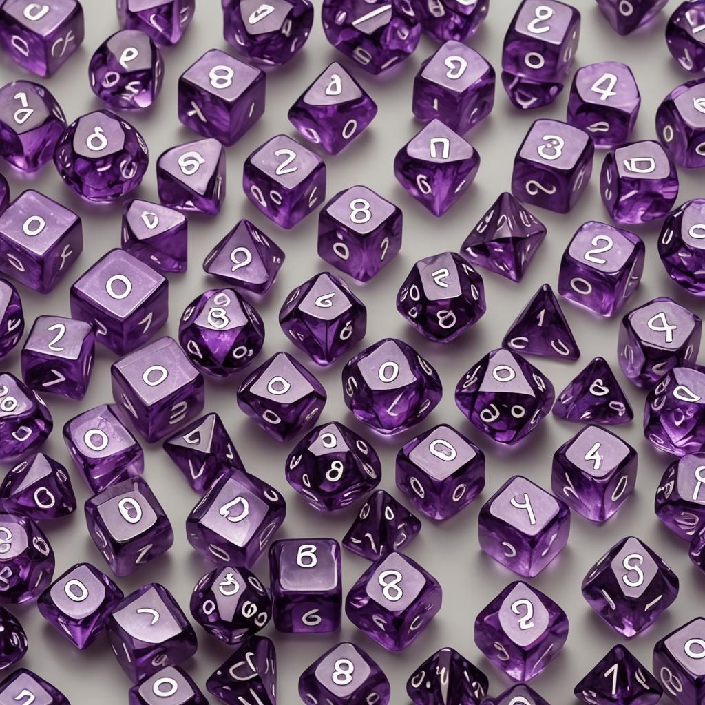 purple crystal dice