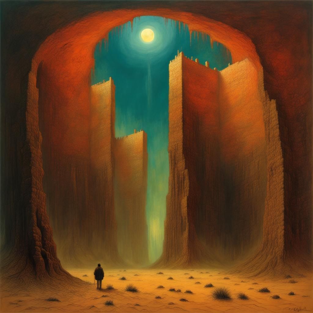 New Mexico (by Zdzislaw Beksinski ) - AI Generated Artwork - NightCafe ...