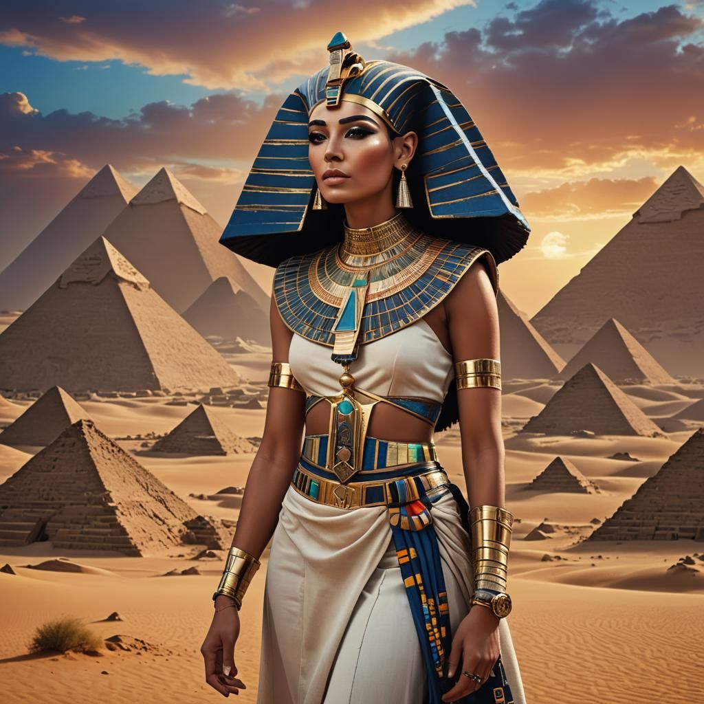 A captivating, portrait of ancient Egyptian fashion 