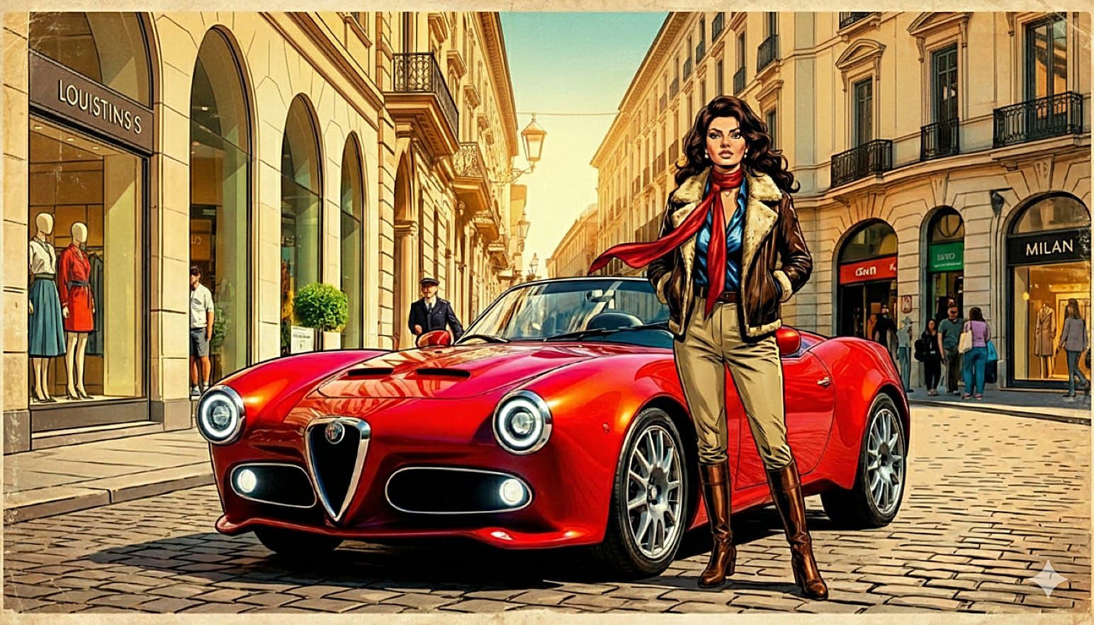 Sophia Loren and the CCW Alpha Milano Barchetta