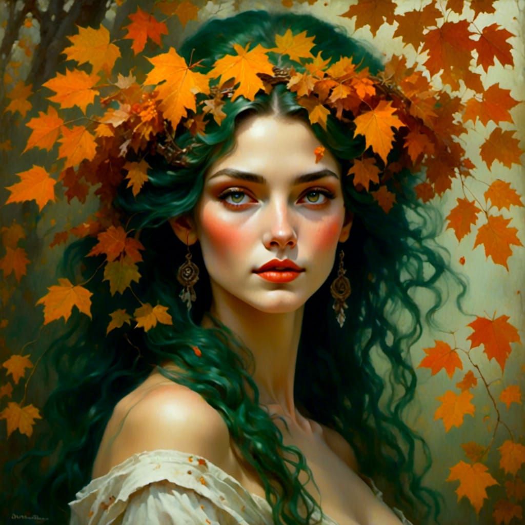Goddess of the autumnal forest