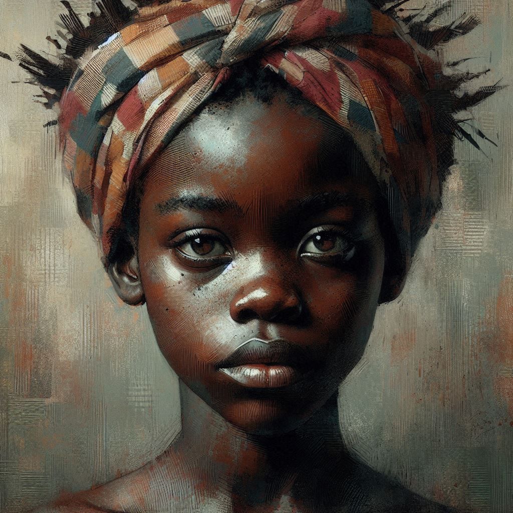Portrait of a young African girl