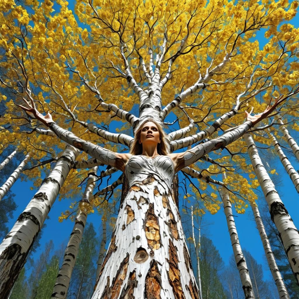 ((masterpiece)),(best quality), Ent, living tree, arms sprea...