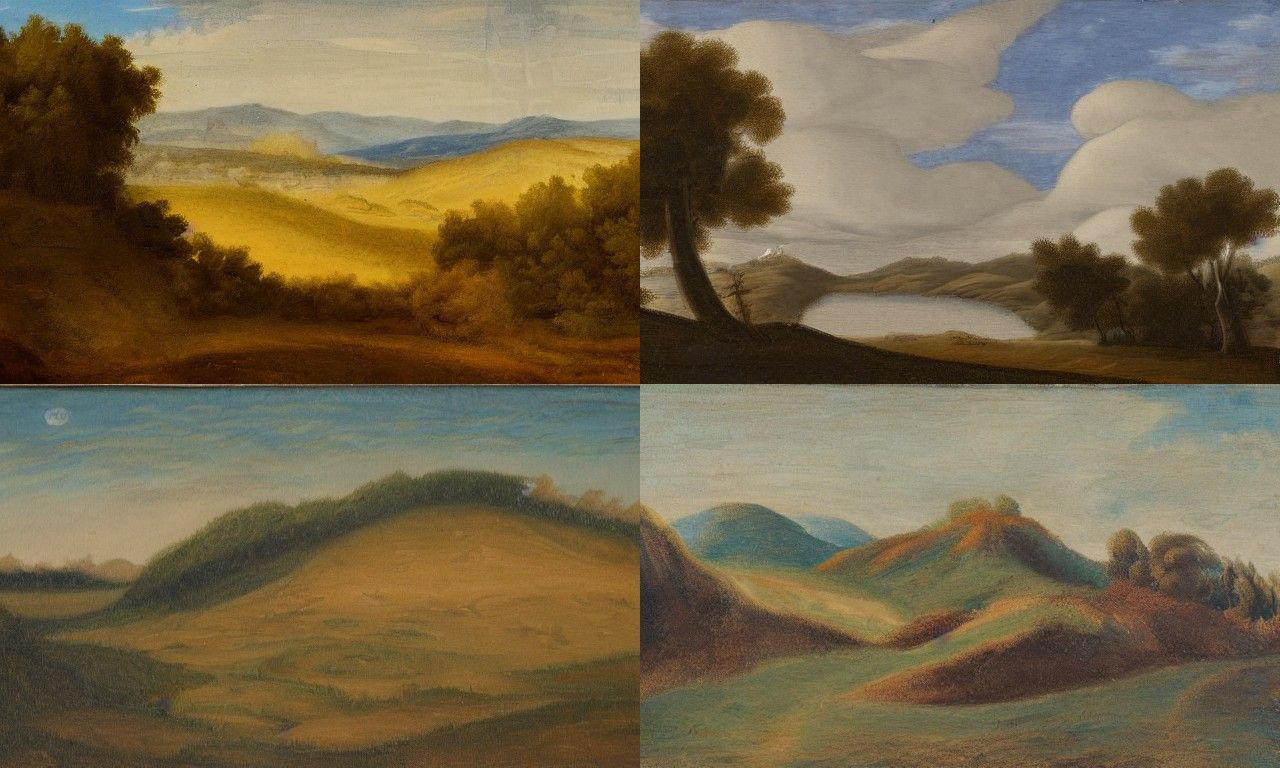 Landscape in the style of Tachisme