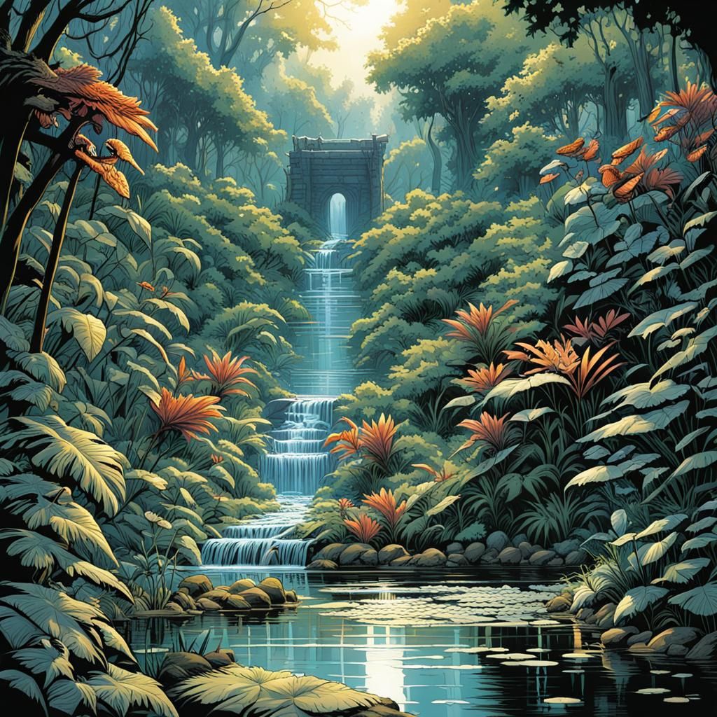 In the jungle, in a hidden place
