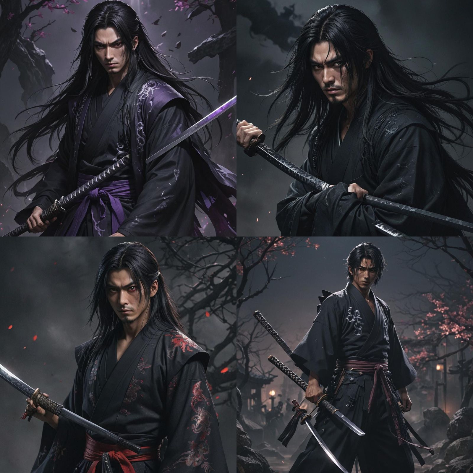 Anime Shinigami Warrior with Katana in 3D