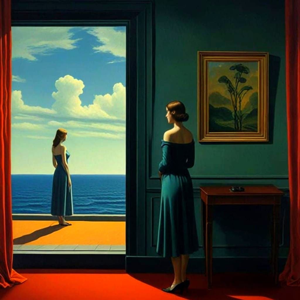 Surrealistic Goddess in an Enchanted Dreamscape