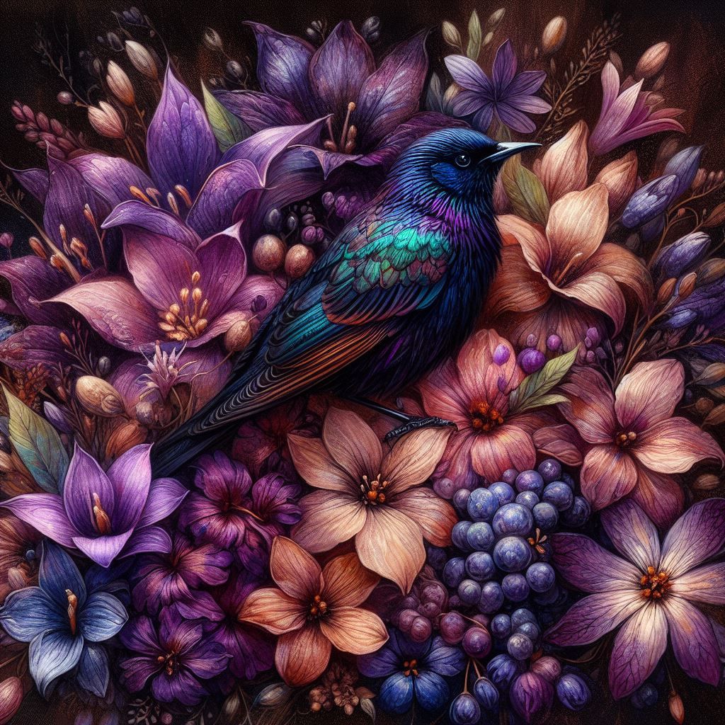 Violet-Backed Starlings