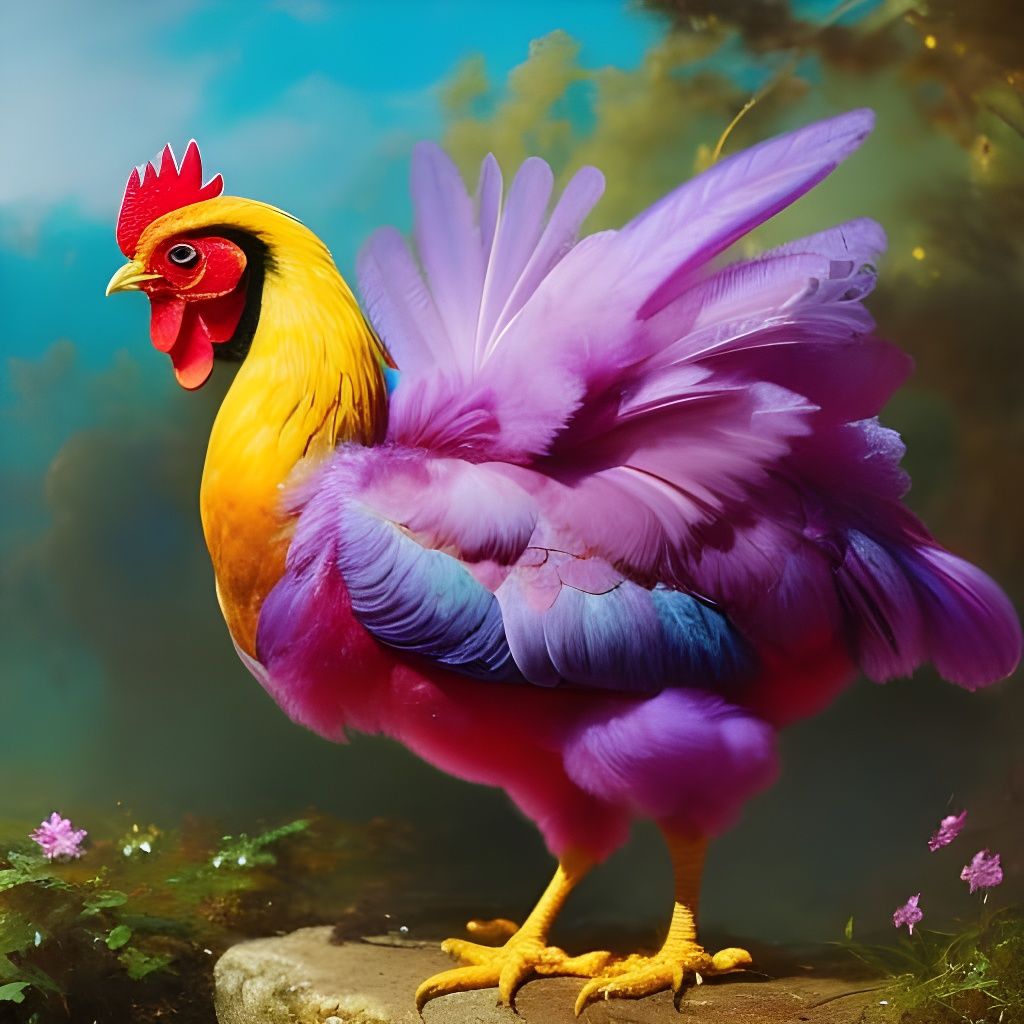 colorful chicken  by @Chirminth